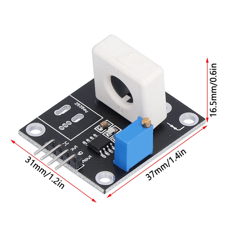 Hall Current Sensor, 35a WCS1800 DC 5V Short Circuit Protection Modules Adjustable Short Circuit Overcurrent Protection Detector for Smart Car Motor Overcurrent Detection Wcs1800-black