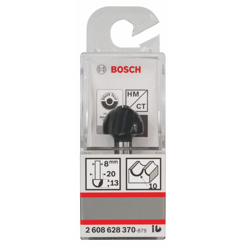 Bosch Professional Accessories 2608628370 Cove cutter 8 mm, R1 10 mm, D 20 mm, L 12.7 mm, G 46 mm L 10 mm Ø 20 mm