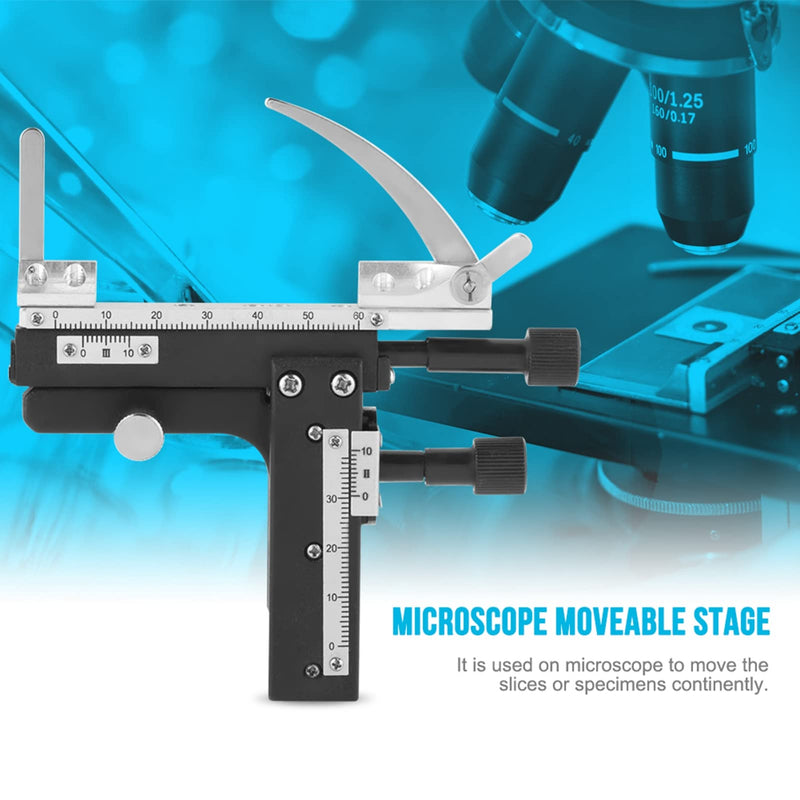 Movable Microscope Optical, Professional Mechanical Movable XY Vernier Caliper with Scale for Microscopes