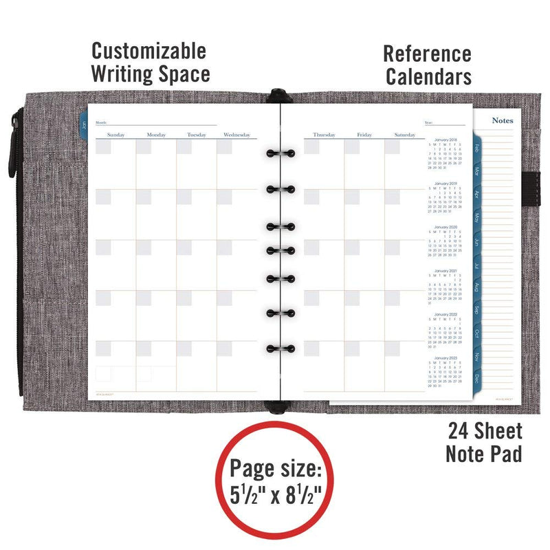 Starter Set by Day-Timer, Undated, 5-1/2" x 8-1/2", Desk Size, Chambray (DR1102-040)