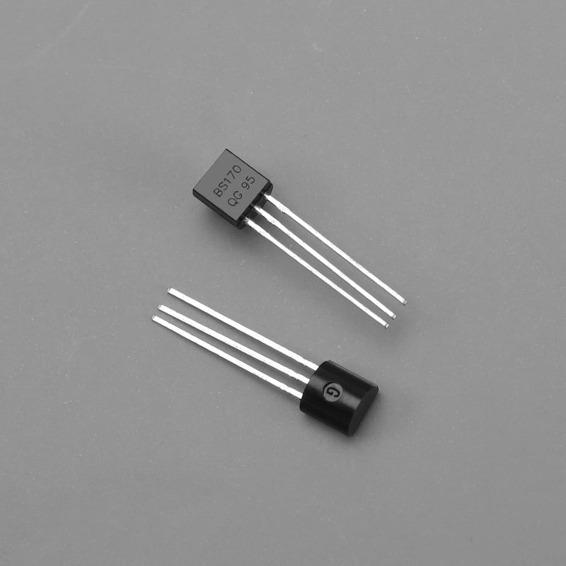 Pack of 50 BS170 Mosfet Transistor Replacement N Channel Rectifier MOSFET Tube N-Channel Field Effect Tubes Accessories for Electronic DIY Project DC Motor Control