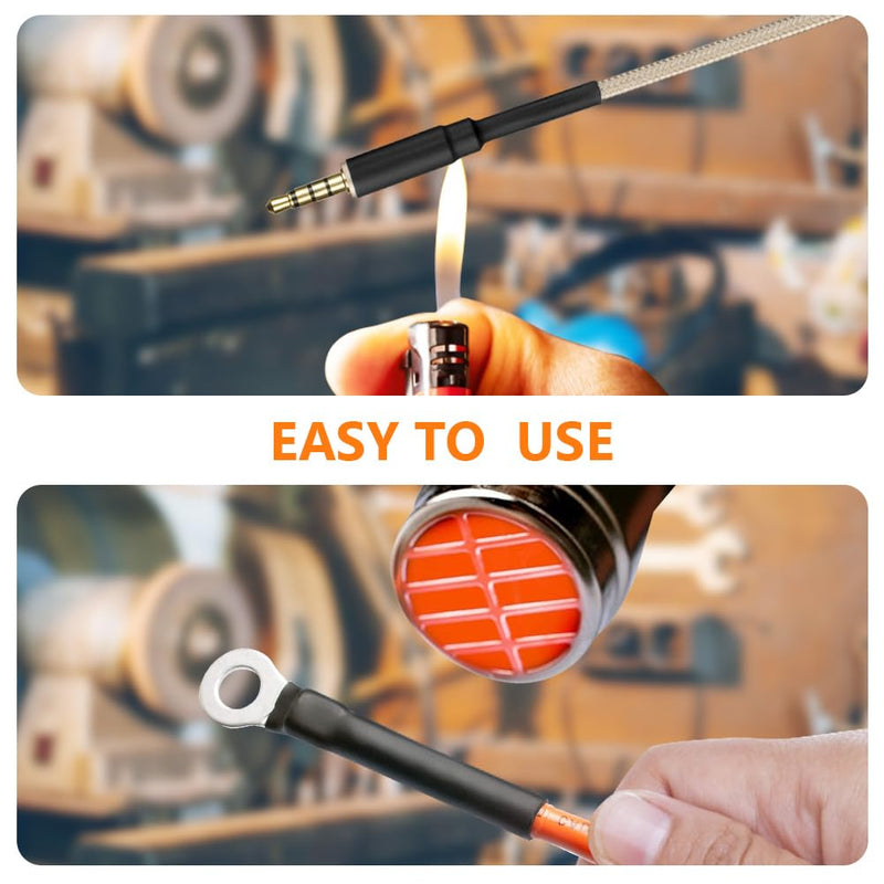 Adiwo 3:1 heat shrink tubing, Ø12.7 mm, 1.5 m length, shrink tubing, waterproof cable, connecting shrink tubing, insulating tape, black for cable insulation, marking, cable bundling, repair (Ø30.0 mm), Ø30.0 mm