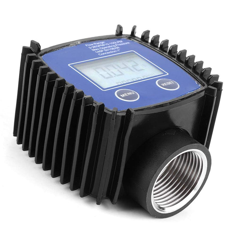 Flow meter, flow meter digital display, high accuracy, water flow meter, 1 inch internal thread, digital turbine flow meter, 5-120 liters/minute, maximum pressure 40 bar