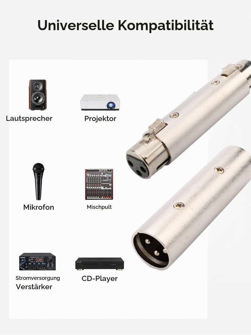RUNCCI-YUN 4 x XLR to XLR Male Male to 3 Pin Male to 3 Pin Adapter for Microphone Amplifier Mixer