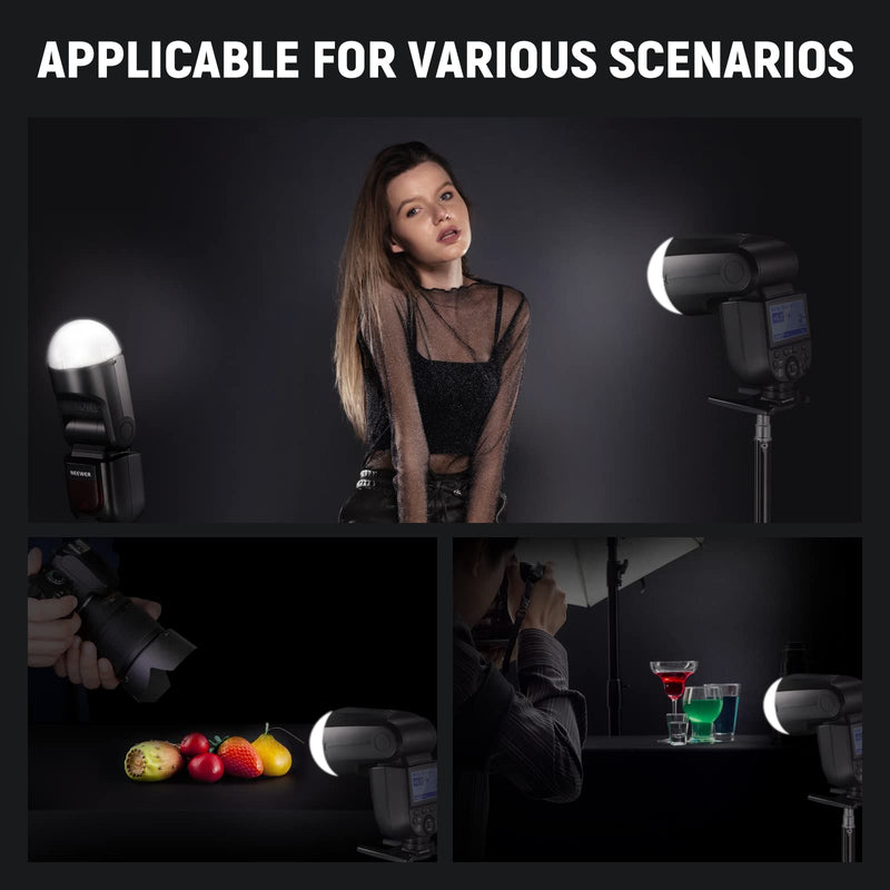 NEEWER Magnetic Dome Diffuser for Z1 Round Head Speedlite Flash, Magnetically Attached Flash Dome Light Modifier for Z1-S, Z1-N, Z1-C Speedlite, M12