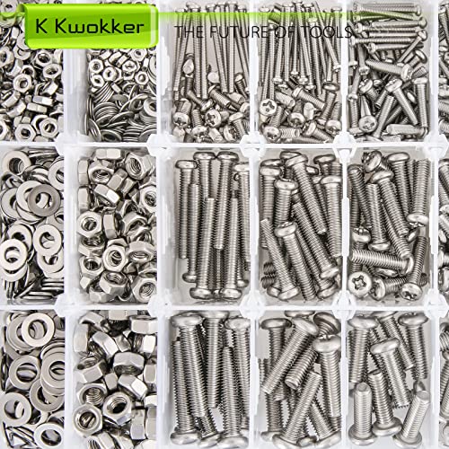 1720Pcs 24 Size M2 M3 M4 M5 Hex Button Head Screw Set + Pan Head Phillips M2 M3 M4 M5 Machine Screws
