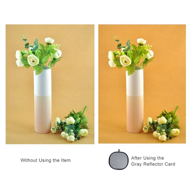 Andoer 24x24 inch Foldable Grey/White Balance Card 18% Grey Reference Reflector Grey Card with Carrying Bag