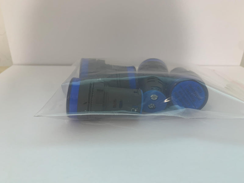 Heschen 22mm LED indicator light AD16-22D/S 24VDC 20mA blue light color pack of 5