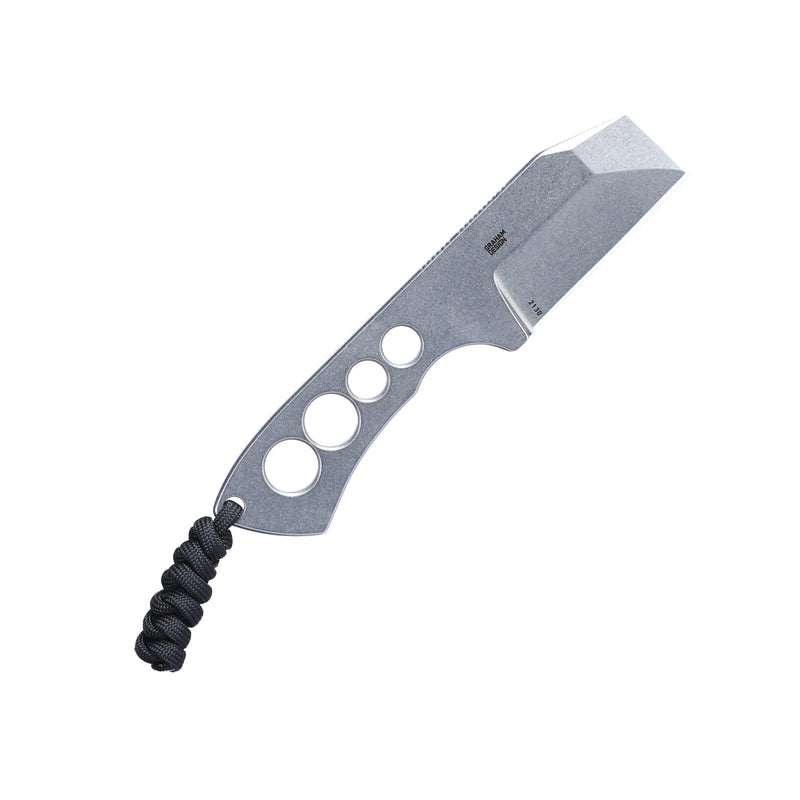 CRKT Razel Chisel Fixed Blade Knife: Everyday Carry Plain Edge, Stainless Steel Chisel Bevel w/Pocket Carry Sheath 2130,Silver