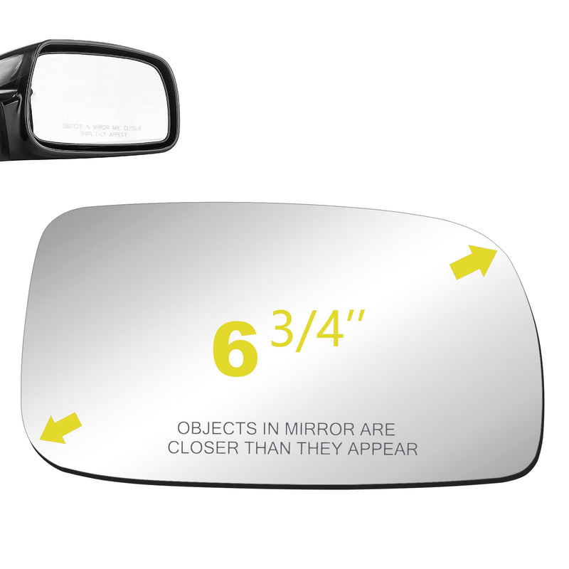 BOOLEE Mirror Glass Replacement fit for 2007-2012 Toyota Camry/Camry Hybrid (1st digit of VIN is a 1,4 or 5 made in USA Only) Passenger Right Side RH With Adhesives Passenger Right Side USA