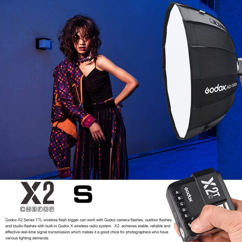 GODOX X2T-C TTL Trigger Flash for Canon EOS Cameras 1/8000s HSS TTL Manual Function Trigger with Clean Cloth