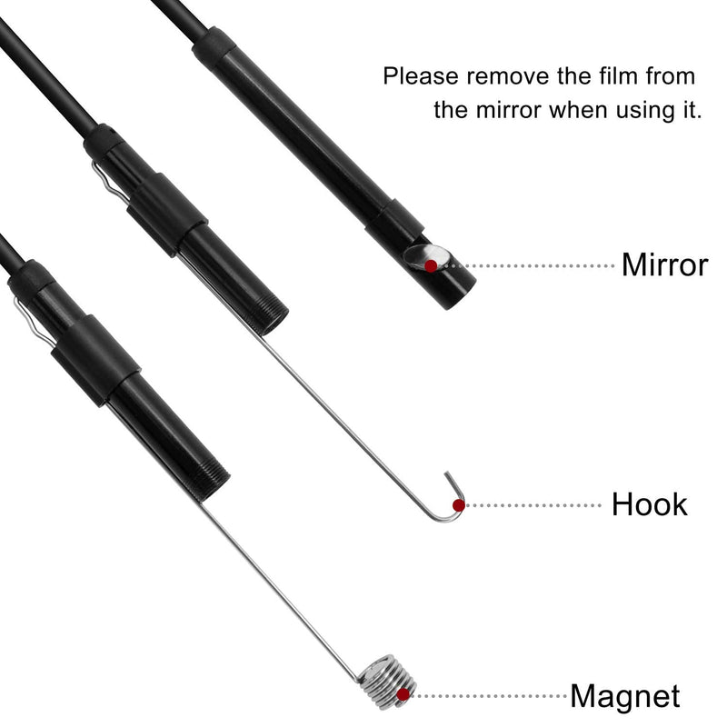 QiCheng&LYS USB Android Endoscope 2.0 Megapixel CMOS HD 2 in 1 Waterproof Endoscope Inspection Camera Rigid Snake Cable for Smartphone Tablet Device (2m) 2m