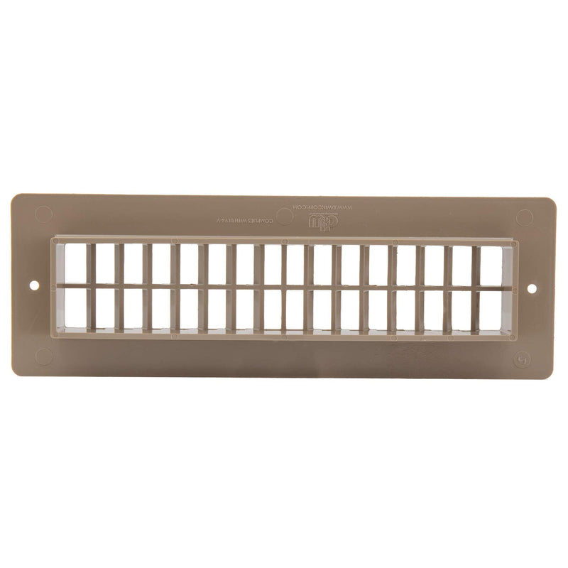 RecPro RV Floor Register | RV Stationary Vent Cover | 2-1/4" x 10-1/8" Insert | Undampered Duct (Beige) Beige