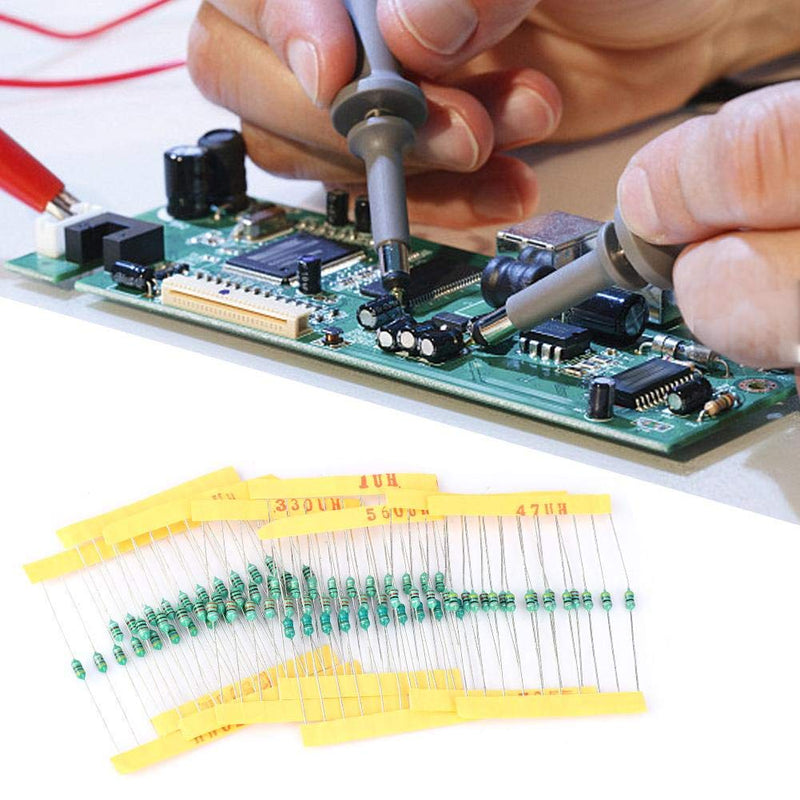 Inductor Set Electric Induction Ring Inductor Set 1/4W Color Ring 12 Kinds Inductor 1UH~1MH 120pcs