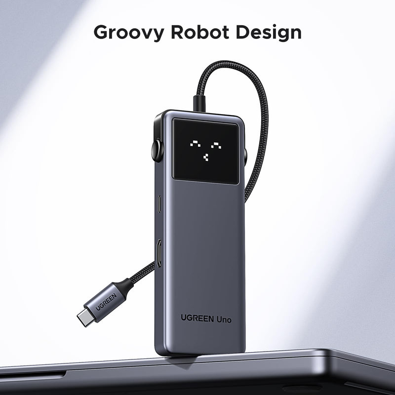UGREEN Uno 6 in 1 USB-C Hub with 10Gbps USB-C & USB-A Data Ports 4K@60Hz HDMI for MacBook Pro/Air, iPad Pro, Surface, XPS, Thinkpad and More.