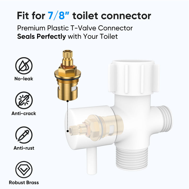 Arofa Matte White Bidet Sprayer for Toilet, Handheld Jet Sprayer Adjustable Water Pressure Muslim Shower with Bidet Hose, Bidets Faucet for Existing Toilets Cloth Diaper Spray for Baby/Feminine Wash 1 Pack