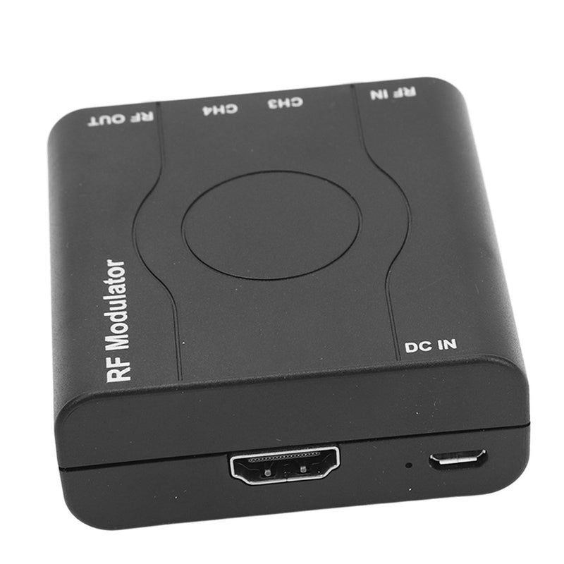 RF ModulatorCoaxial Adapter UHF Demodulator Composite Converter with Antenna, Supports NTSC Output, 1080P PLL Control, Fine Workmanship for Fire Stick PS3 Cable Box HD
