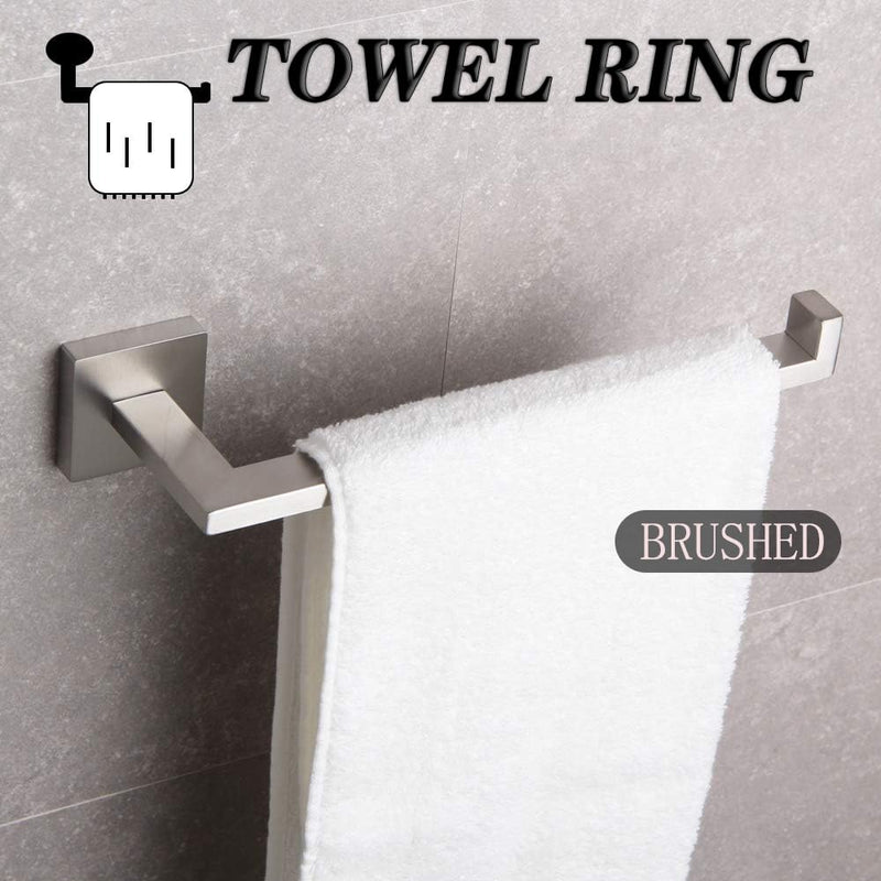 GERZWY SUS 304 Stainless Steel Hand Towel Holder Modern Bathroom Towel Ring Wall Mounted Brushed Finish IG1806-LS