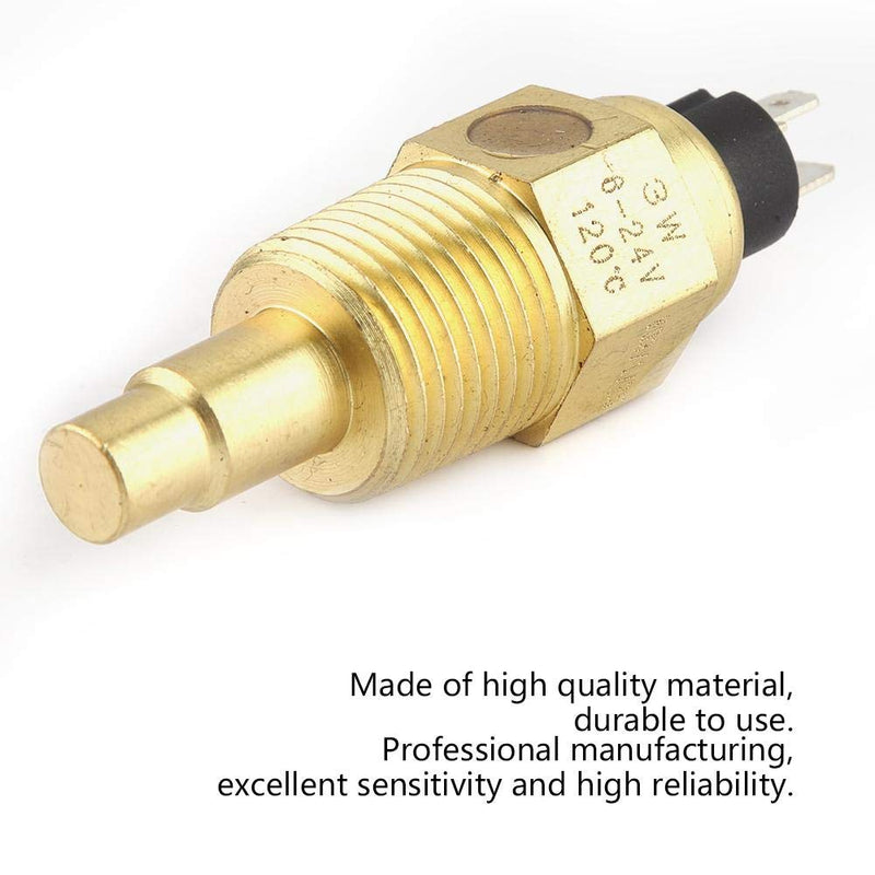 1PC Water Temperature Sensor, 1/2NPT Water VDO Temperature Sensor for Oil Water Temperature Temp Gauge, 38℃~120℃