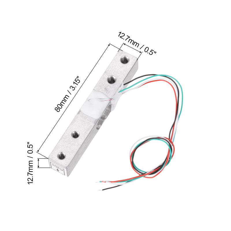 Quartzman HX711 Digital Load Cell 10 kg Module Weighing Sensor Pack of 4 | 24 Bit, Precision A/D, Dual-Channel, for DIY Portable Electronic Kitchen Scale Kit
