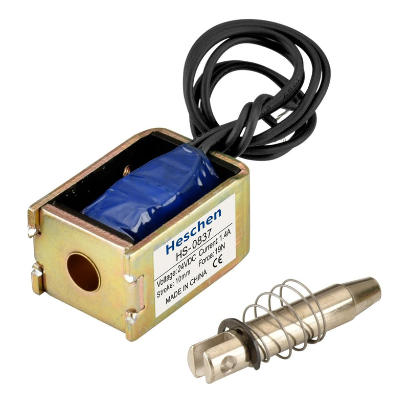 Hechen magnet electromagnet net HS-0837 DC24V 15N 10mm stroke push pull type open frame