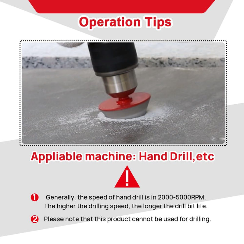 DT-DIATOOL Diamond Beveling Chamfer Bit 1-7/8 Inch with Hex Shank for Tile Porcelain Ceramic Granite Marble Existing Holes Enlarging Polishing Shaping Trimming Repairing 1-7/8 Inch, Hex Shank