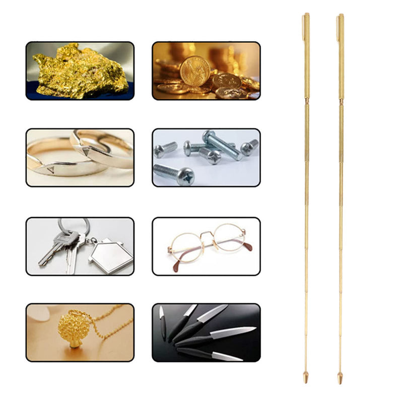 2 Piece Pickup Pen Stainless Steel Retractable Telescopic Hand Pointer with Pocket Clip