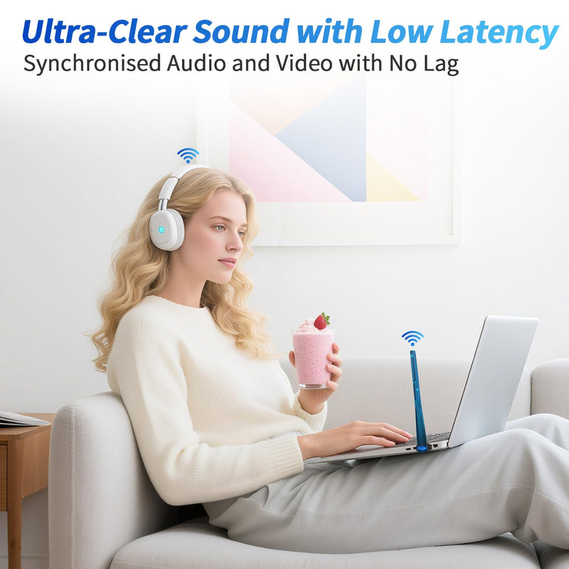 Long Range Bluetooth 6.0 Adapter for PC, Built-in PA for 5dBi High-Gain Wireless USB Dongle for Windows 11/10/8.1 Laptop Desktop, Plug & Pair w/Bluetooth Headphones Speaker Keyboard Mouse