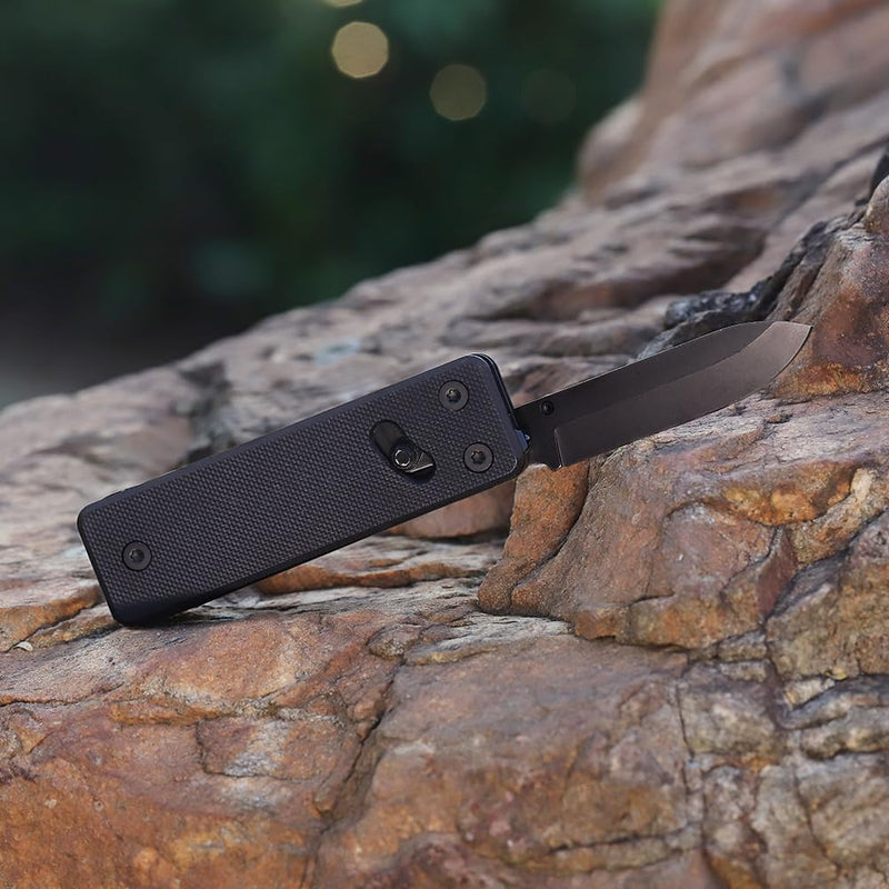 Roxon KS2E Noir Elite D2 Blade 13 in 1 Mini Multi Tool function pocket knife with big scissor, G10 handle and Pocket clip, good for Camping/Backpacking/Emergencies/EDC Multitool (D2 Steel Blade)