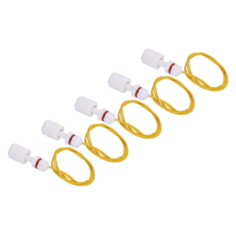 Pack of 5 Plastic Float Switch P3508 Liquid Level Sensor Controller for Water Tank Pools - Used in Electrical, Drainage, Level Control and Alarm