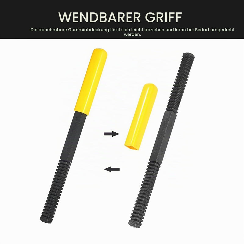 External Thread Restoration File, Thread Recovery File Metric System Thread File Repair Tool, 0.75 1.0 1.25 1.5 1.75 2.0 2.5 3.0 mm, Suitable for Left or Right Thread