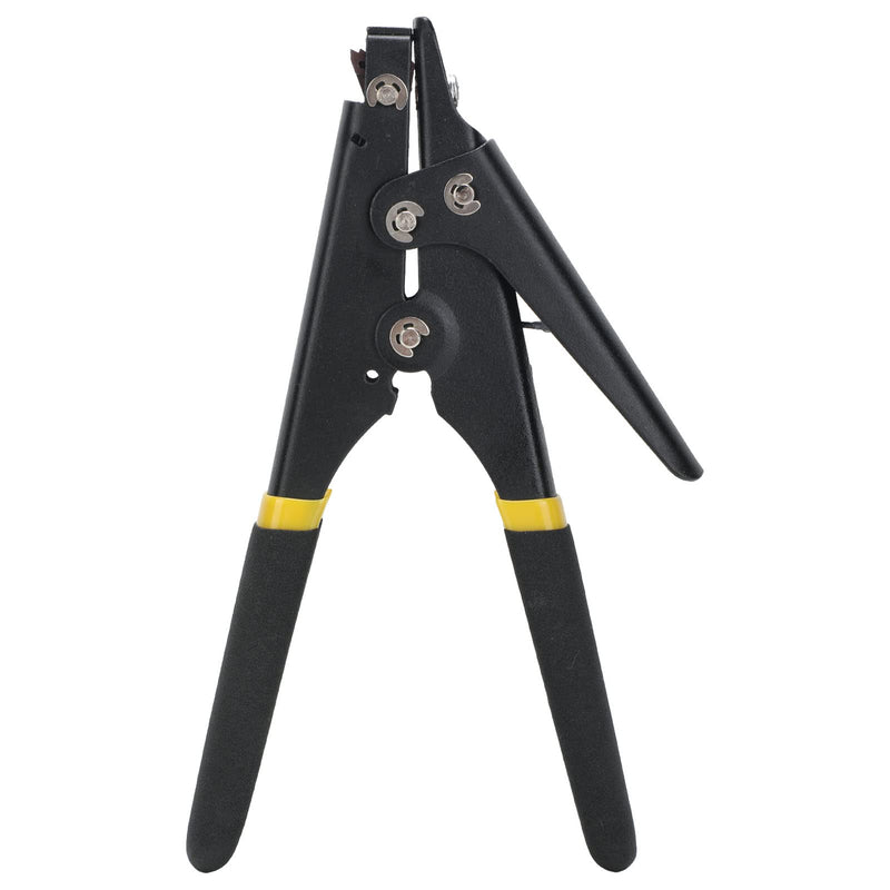Fdit Cable Tie Gun, Adjustable Tension Flush Cut Zip Tie Fastening Tool Wear for Tensioning and Cutting (Black)