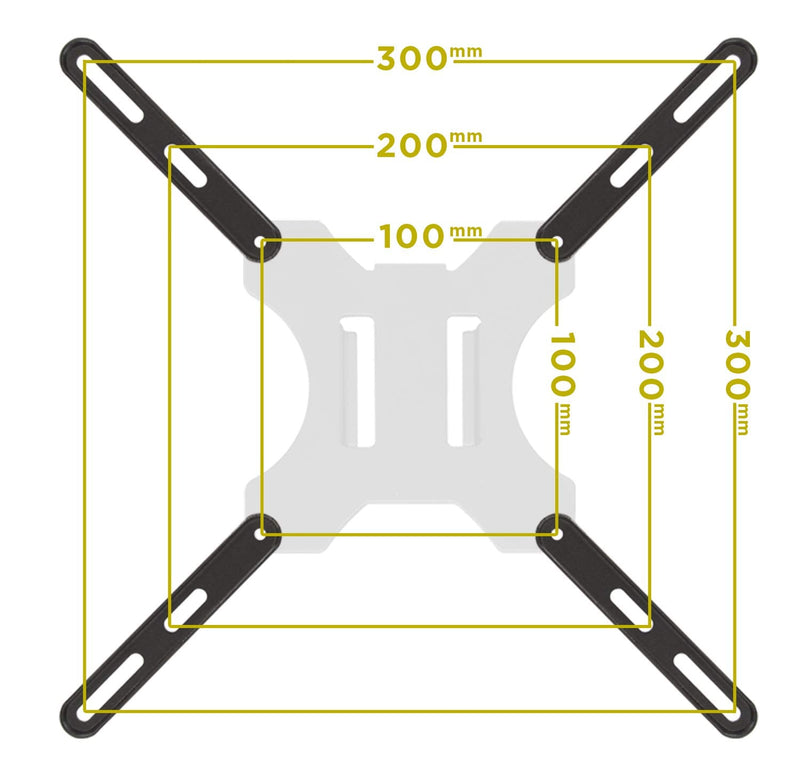 Mount-It! VESA Mount Adapter Kit | TV Wall Mount Bracket Adapter Converts 200x200 mm Patterns to 400x200 and 400x400 mm | Fits Most 32 Inch to 55 Inch TVs | Hardware Included