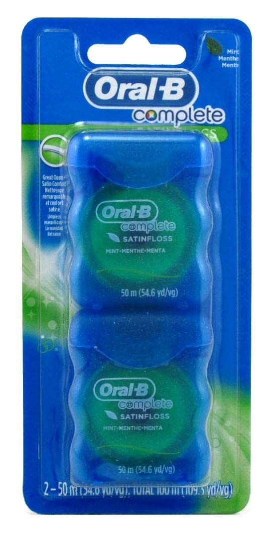 Oral-B 54 Yards Floss Satin Mint Twin Pack (6 Pack) 328.08 Foot (Pack of 6)