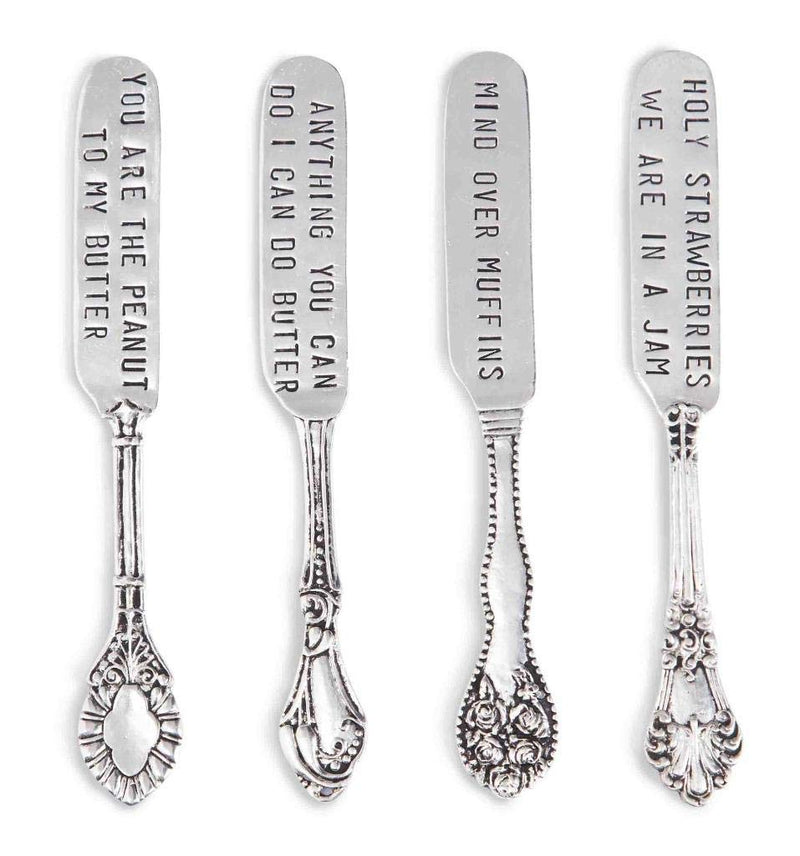 Mud Pie Circa Spreader Set, Silver Small 4 piece