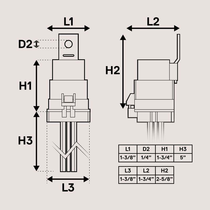 True MODS 1 Pack 5-Pin 12V Bosch Style Waterproof Relay Kit [Harness Socket] [12 AWG Hot Wires] [SPDT] [30/40 Amp] 12 Volt Automotive Marine Relays for Boats Auto Fan Cars