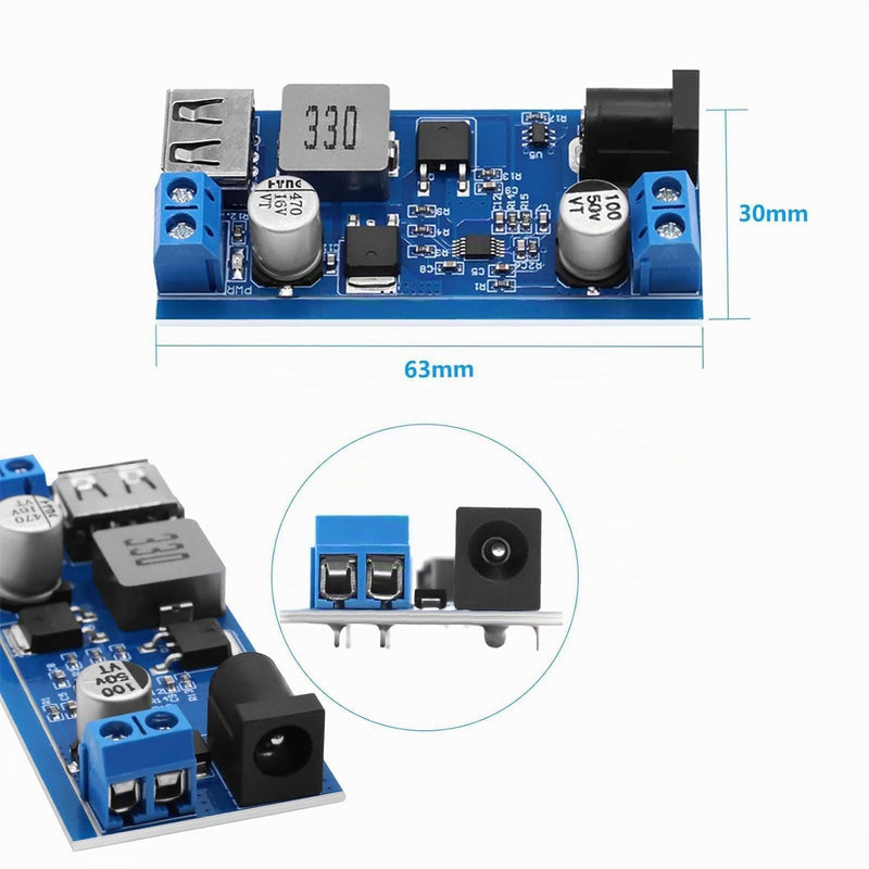 4pcs 24V/12V to 5V 5A Step Down Converter DC Buck Converter Module | Power supply, voltage regulator adjustable buck converter, stabilised power supply for electronics projects