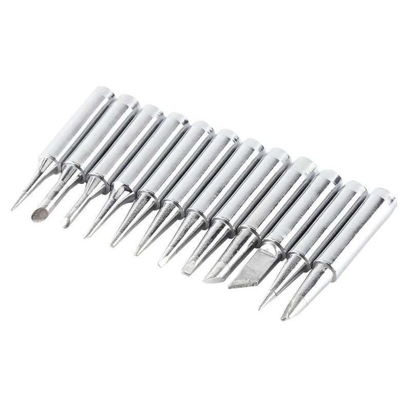 12pcs 900M T Copper Base, Toolcraft ST-50D, Soldering Iron Tips, Electroplated Iron and, Interchangeable Soldering Iron Tips Set, Low Temperature Soldering Station Tool