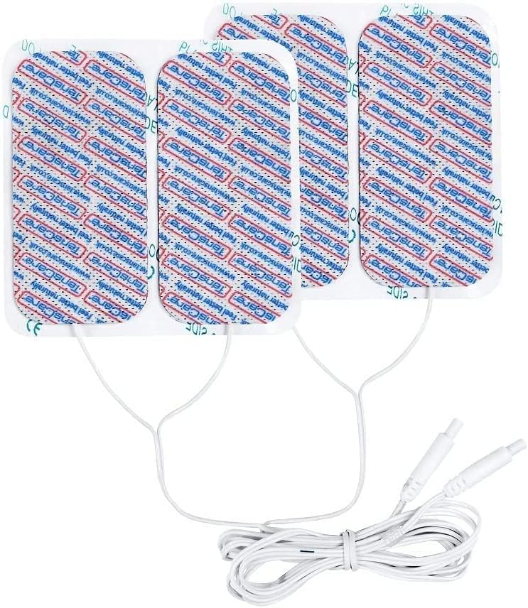 TensCare E-Cm50100-Pm E-Cm50100 - Perfect Mamatens replacement electrodes new (4 pieces), high-quality self-adhesive electrodes, pre-gelled and reusable - 50mm x 100mm, electrodes for Perfect mama+ and Perfect mamaTENS