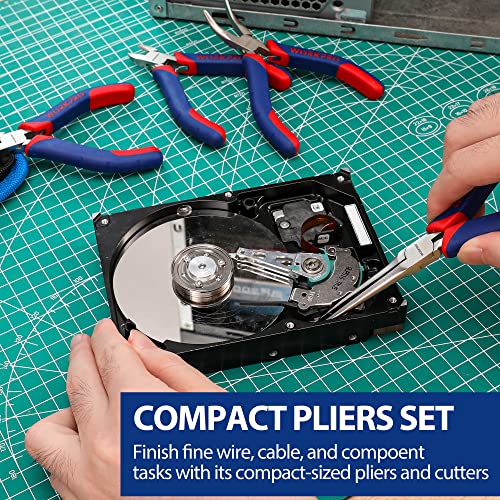 WORKPRO 33PCS Precision Repair Tool Kit, Screwdriver, Pliers Set with Pouch Blue