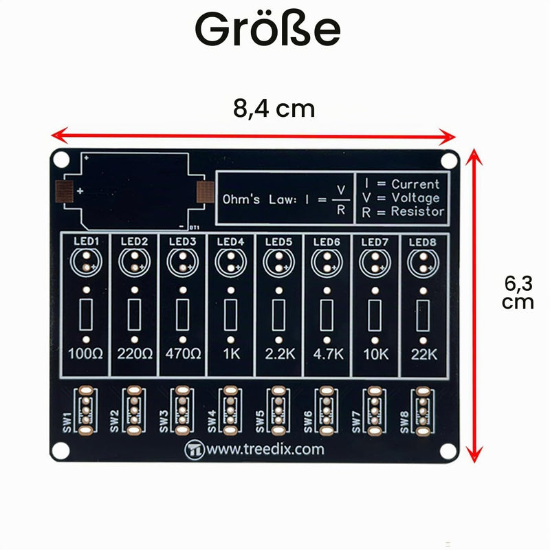 Treedix Soldering Practice Kit DIY Electronics Project Resistance Learning Board | Soldering kit projects to learn the relationship between current and resistance