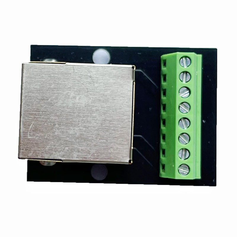 4PCS RJ45 Ethernet Single Female Terminal Connector Breakout Board, 2.54mm Pitch 8Pin RJ45 Screw Connector Board Shielded Network Adapter Terminal with PCB Board Single RJ45 interface