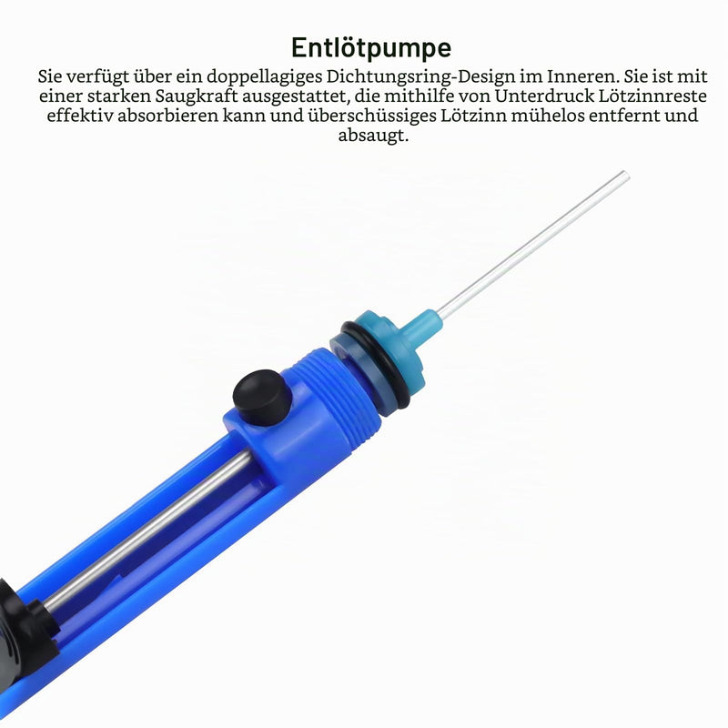 Pack of 3 Antistatic Desoldering Iron, Antistatic Soldering Pump with Teflon Tip, Desoldering Pump for Desoldering & Soldering Extraction, for Soldering Small Components
