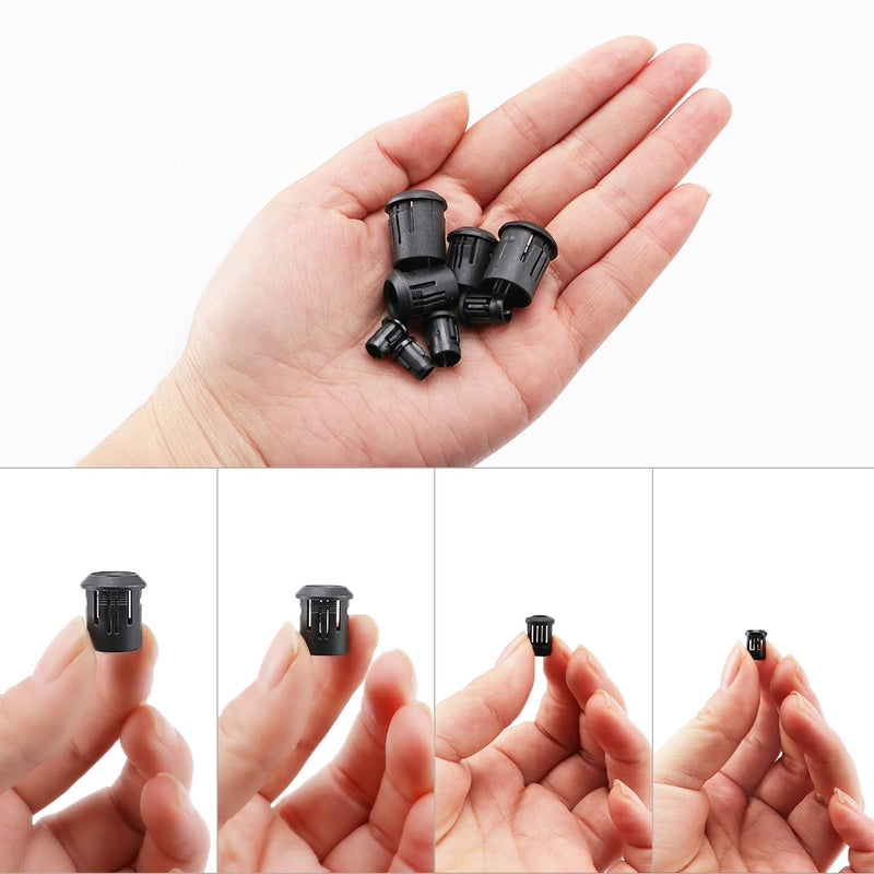 YIXISI 100 pieces 3/5/8/10 mm LED plastic clip holder, plastic diode holder, plastic diode holder clip, black 3/5/8/10 mm - 100 pieces