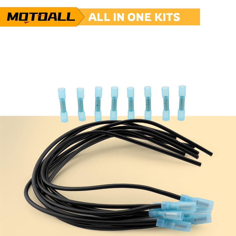 MOTOALL 8PCS Glow Plug Harness Repair Kit for Ford 6.9L IDI Diesel F250 F350 E350 Pigtails