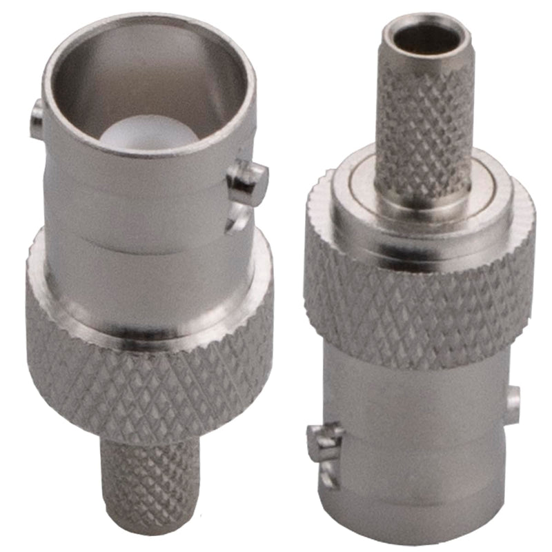 BNC Female Crimp Connector 50 Ohm BNC Connector Female for RG58 LMR195 RG142 RG223 Cable Pack 5