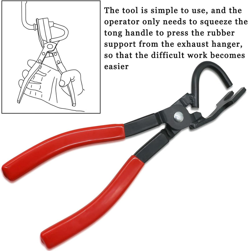 38350 Pliers Exhaust Hanger Brackets Rubber Hanger Support Removal Tool Compatible with All Exhaust Rubber Hangers Plier