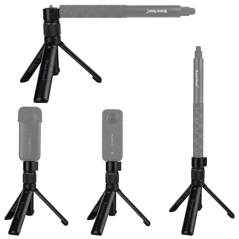Bullet Time Handle Tripod Multi-Functional Tabletop Fold Tripod for insta360 Insta 360 X3,ONE RS,GO 2,ONE X2,ONE R,ONE X ONE RS Gopro Go pro Hero 11 10 9 5 4 3 Sport Camera Accessories (Mini Tripod) Mini Tripod