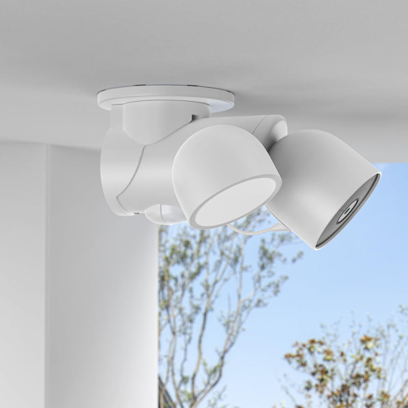 Eave Mount for Google Nest Cam with Floodlight - Outdoor Floodlight Security Camera Bracket (White)