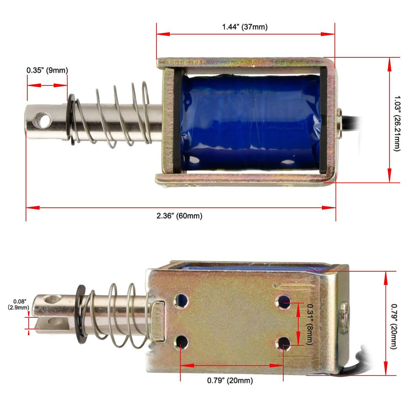Hechen magnet electromagnet net HS-0837 DC24V 15N 10mm stroke push pull type open frame